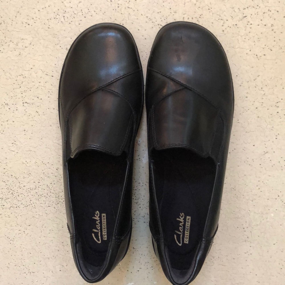 Clark’s Collection Women’s Black Leather Slip-On